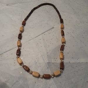 Necklace, wood color